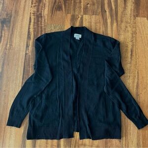 Old Navy Black Lightweight Cardigan Sweater with Ribbed Texture Size Small